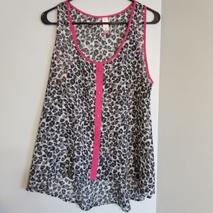 5/$20  tank top XL high low animal print